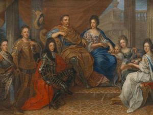 John III Sobieski with his family, painting by Henri Gascar